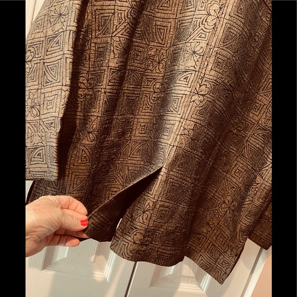 Fabulous~Chico’s~Boxy Jacket In a Rich Copper/Brown & Black Print - Picture 10 of 12